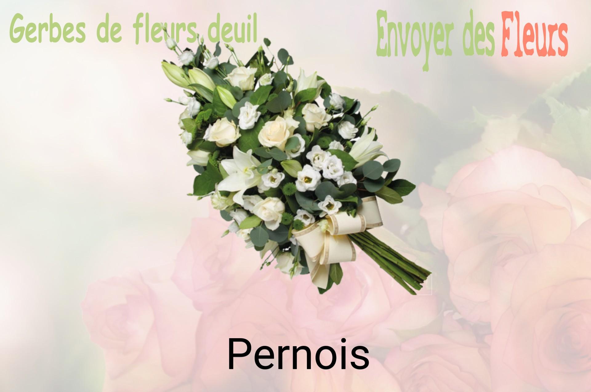 Gerbe de fleurs de deuil livrée à Pernois
